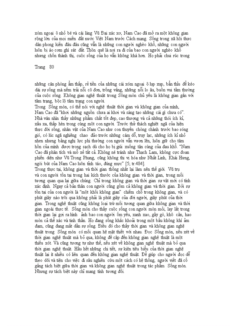 image for page Thời gian và không gian nghệ thuật trong tiểu thuyết sống mòn của nam cao