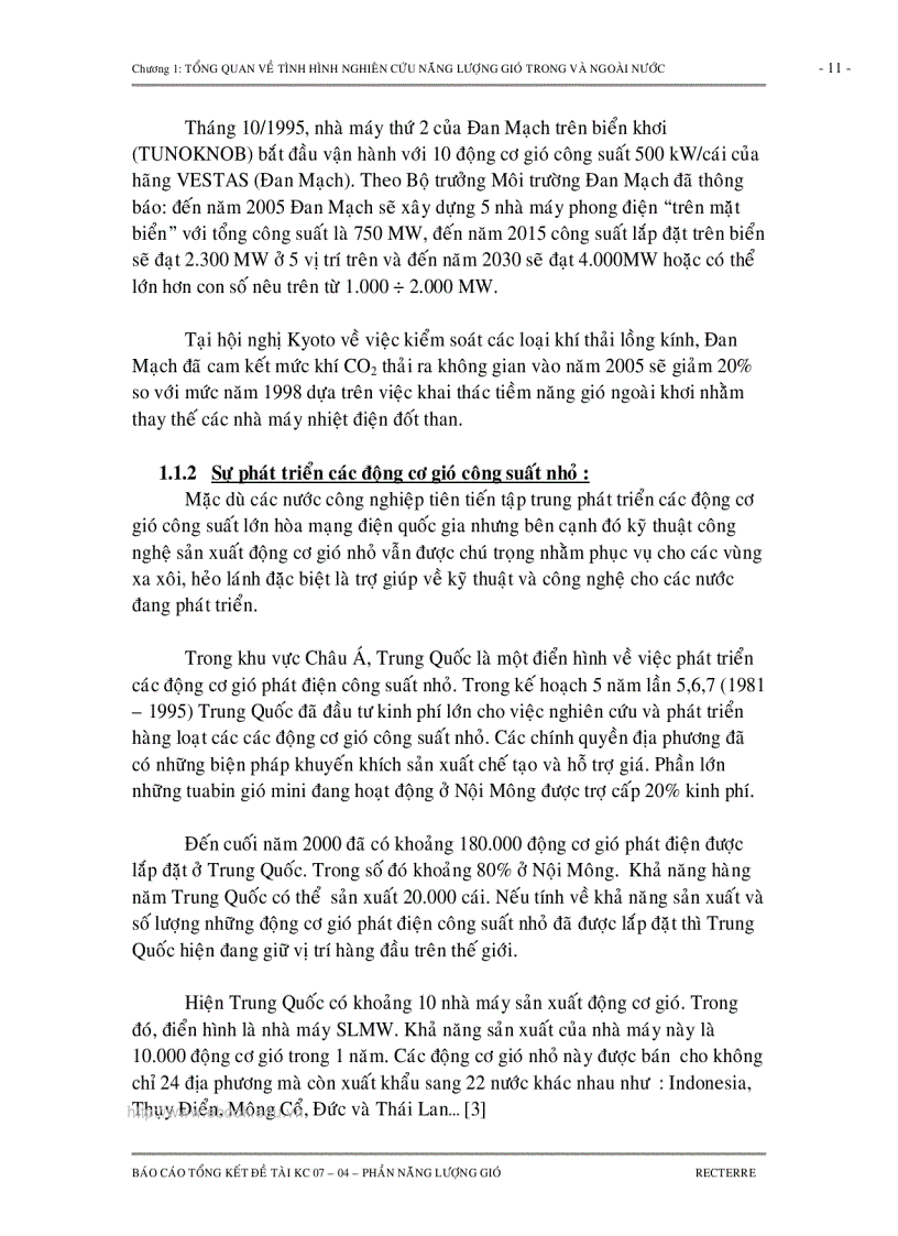 image for page TỔNG KẾT CHUYÊN ĐỀ NĂNG LƯỢNG GIÓ Nghiên cứu lựa chọn công nghệ và thiết bị để khai thác và sử dụng các loại năng lượng tái tạo trong chế biến nông lâm thủy sản sinh hoạt nông thôn