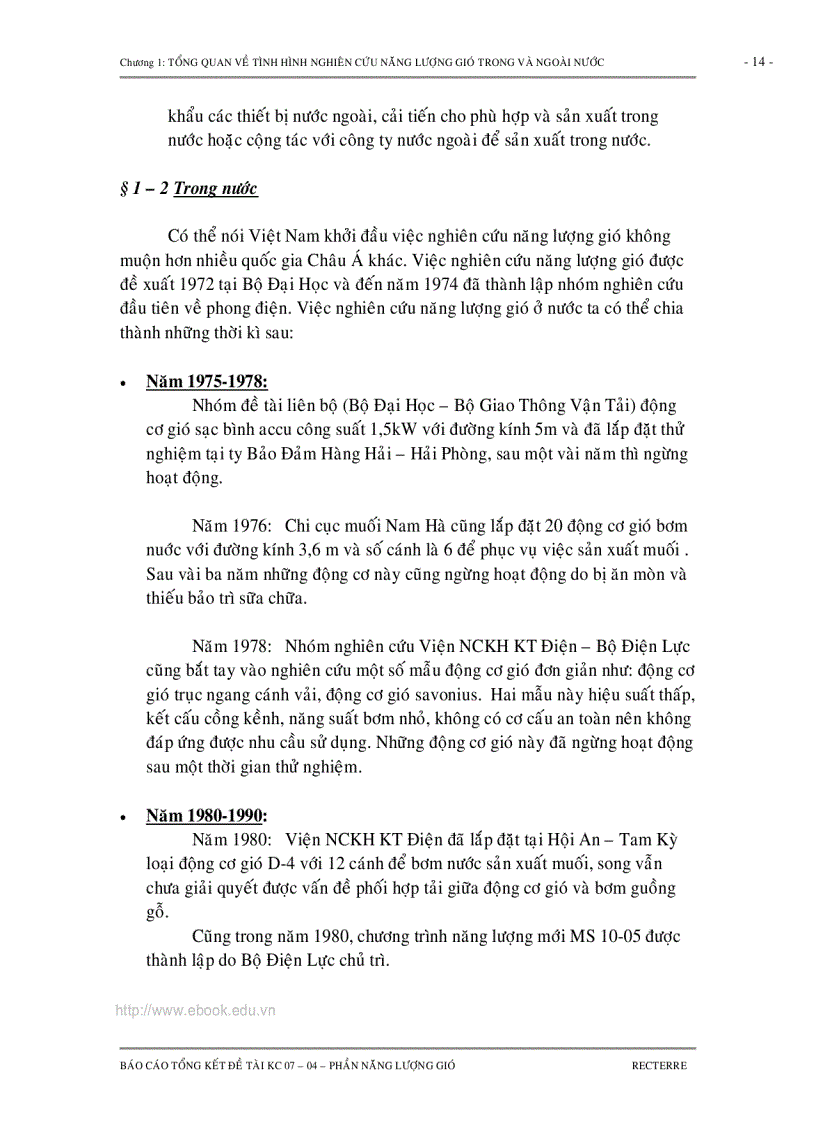 image for page TỔNG KẾT CHUYÊN ĐỀ NĂNG LƯỢNG GIÓ Nghiên cứu lựa chọn công nghệ và thiết bị để khai thác và sử dụng các loại năng lượng tái tạo trong chế biến nông lâm thủy sản sinh hoạt nông thôn