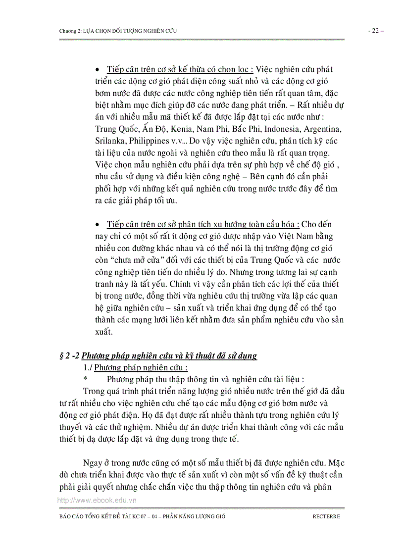 image for page TỔNG KẾT CHUYÊN ĐỀ NĂNG LƯỢNG GIÓ Nghiên cứu lựa chọn công nghệ và thiết bị để khai thác và sử dụng các loại năng lượng tái tạo trong chế biến nông lâm thủy sản sinh hoạt nông thôn