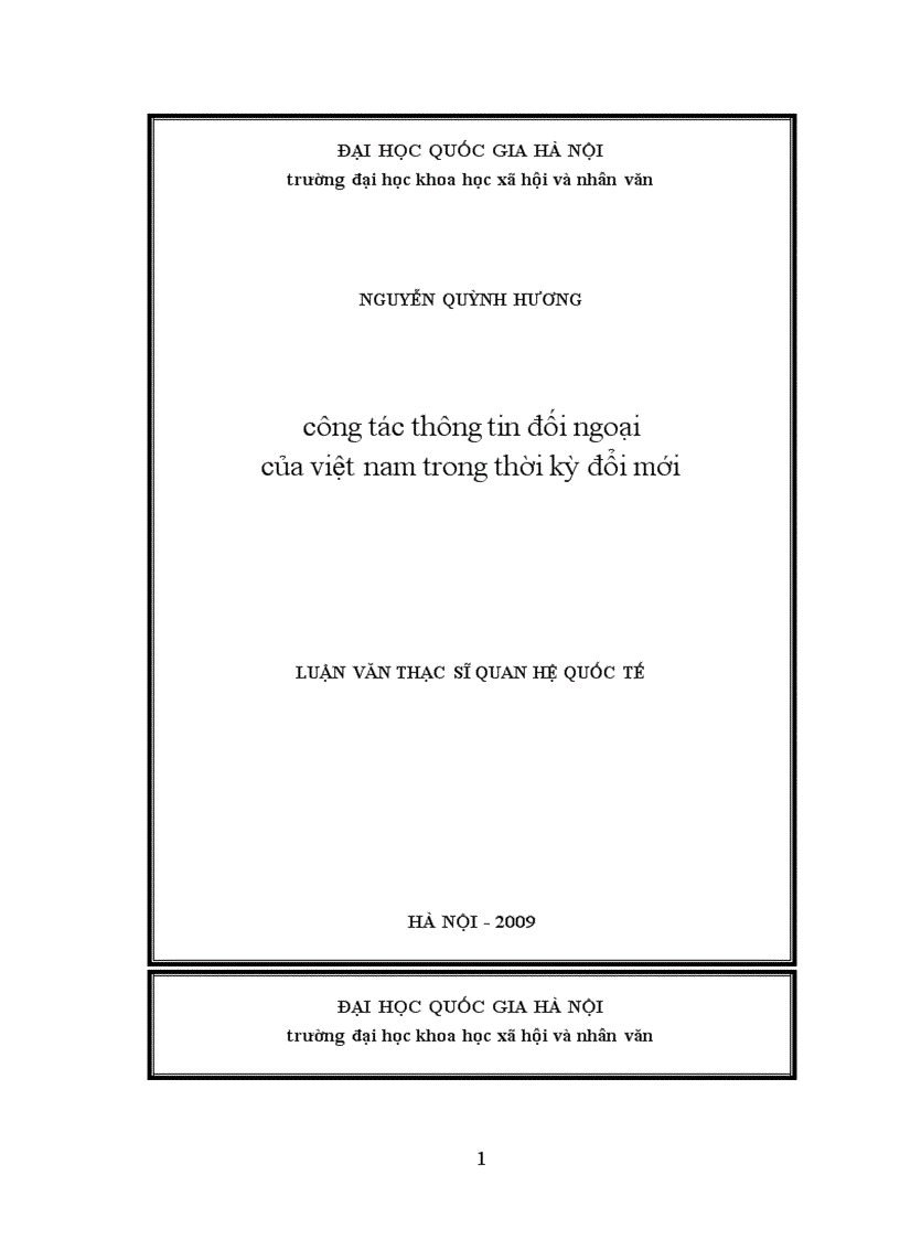 image for page Công tác thông tin đối ngoại của Việt Nam trong thời kỳ đổi mới