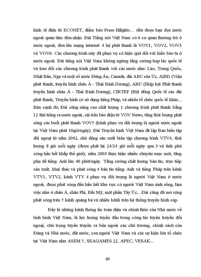 image for page Công tác thông tin đối ngoại của Việt Nam trong thời kỳ đổi mới