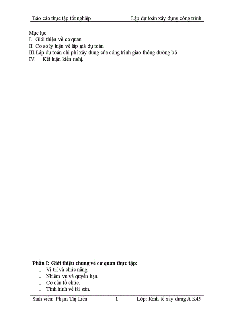 image for page Thực tập tốt nghiệp Lập dự toán xây dựng công trình