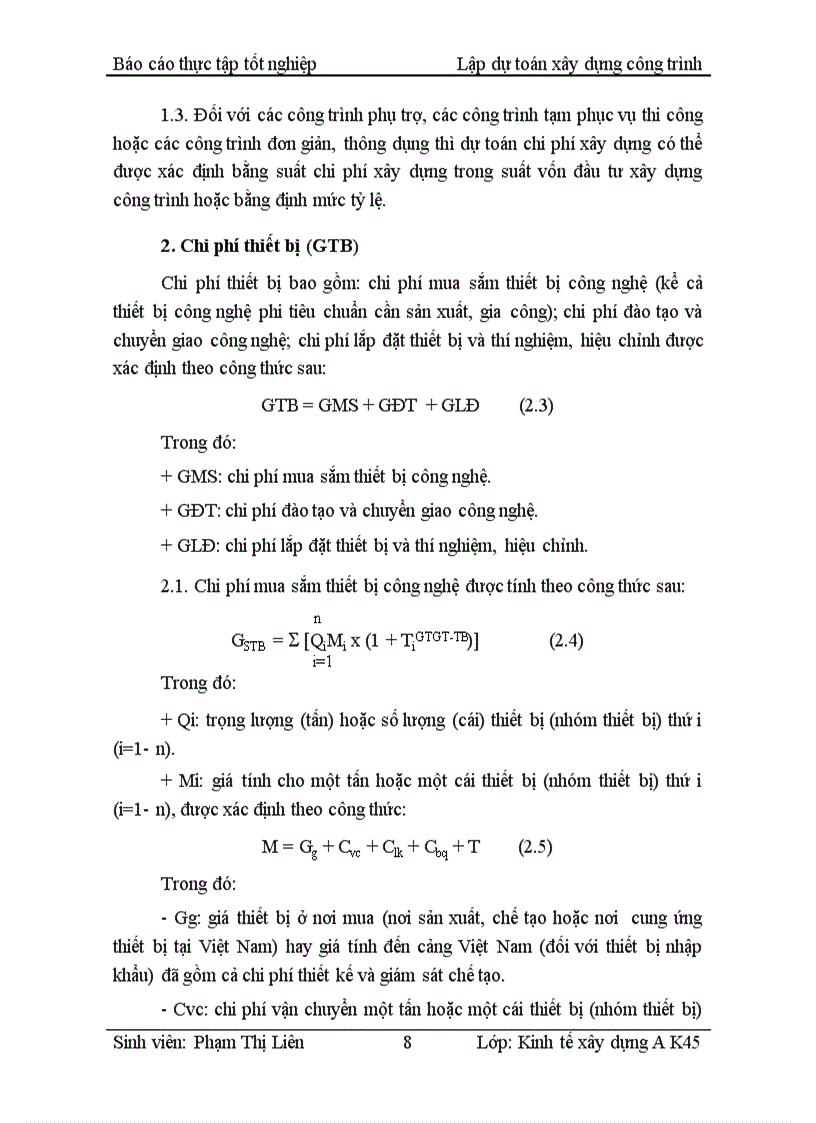 image for page Thực tập tốt nghiệp Lập dự toán xây dựng công trình