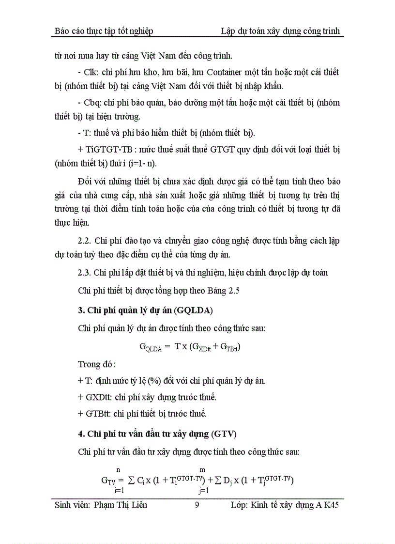 image for page Thực tập tốt nghiệp Lập dự toán xây dựng công trình