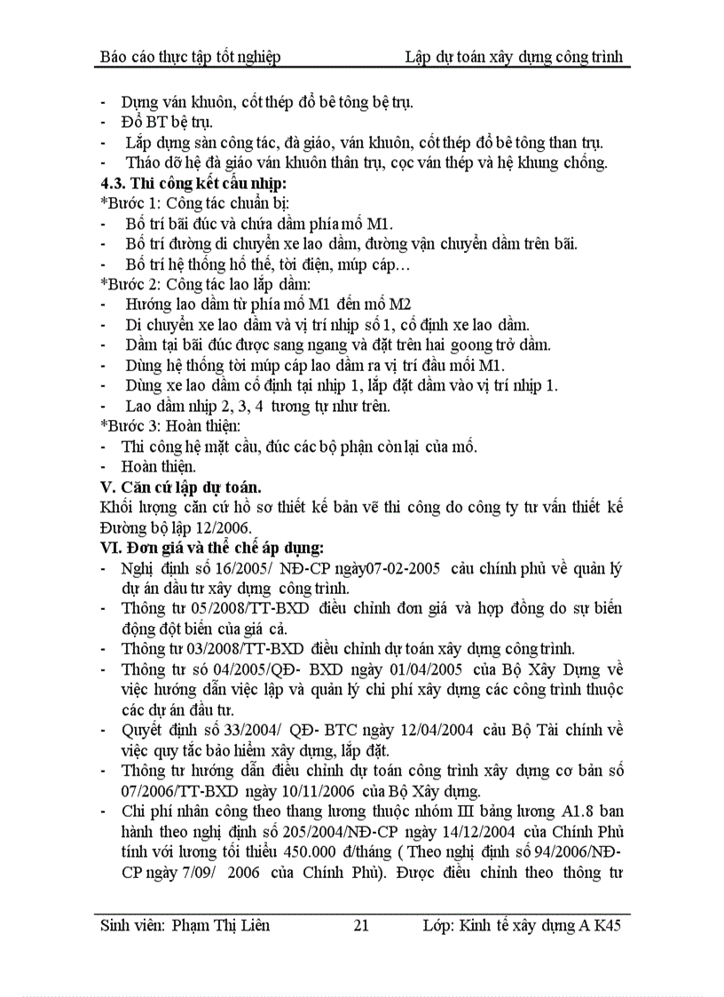 image for page Thực tập tốt nghiệp Lập dự toán xây dựng công trình