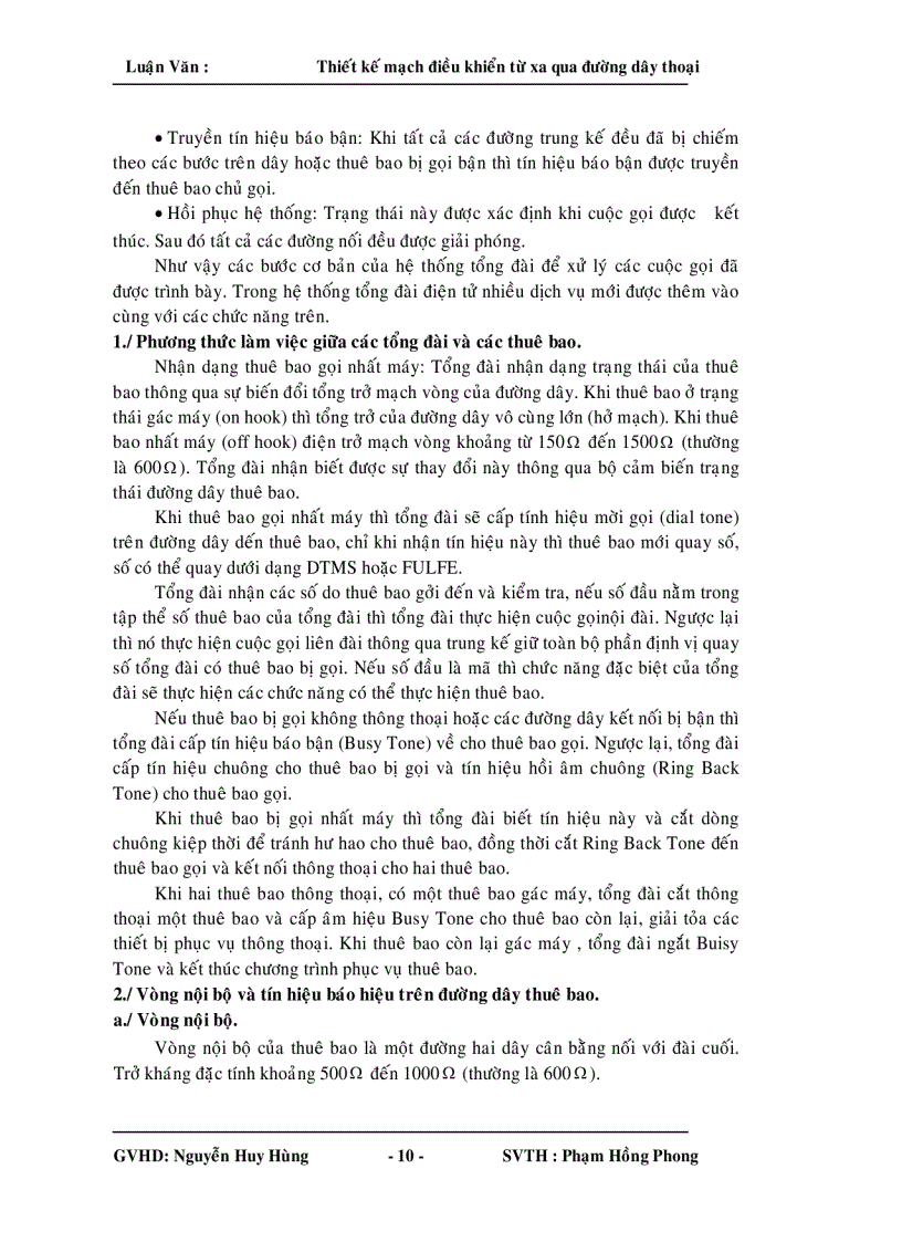 image for page Thiết kế mạch điều khiển từ xa qua đường dây thoại