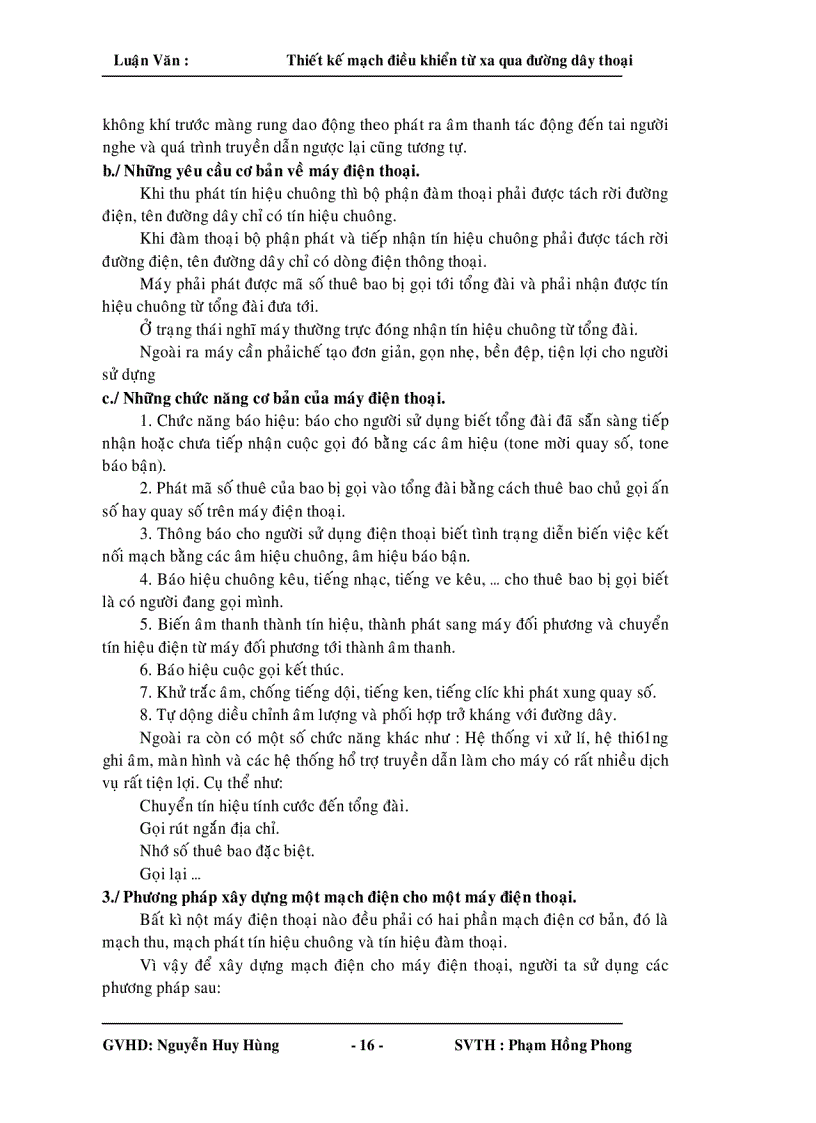 image for page Thiết kế mạch điều khiển từ xa qua đường dây thoại