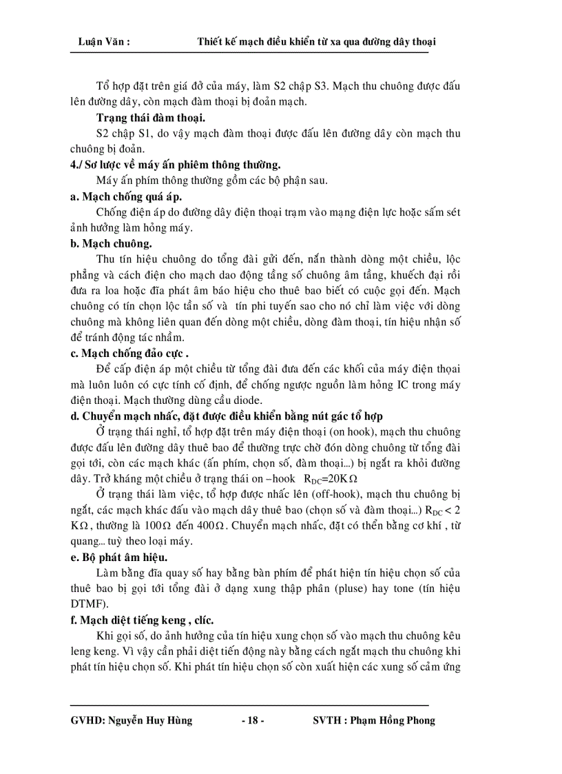 image for page Thiết kế mạch điều khiển từ xa qua đường dây thoại