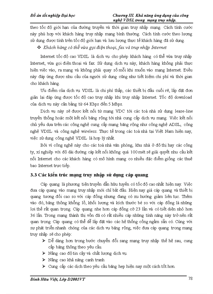 image for page Cong nghe VDSL va kha nang ung dung