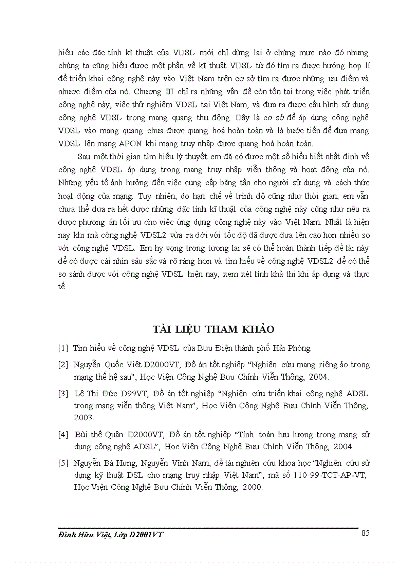 image for page Cong nghe VDSL va kha nang ung dung