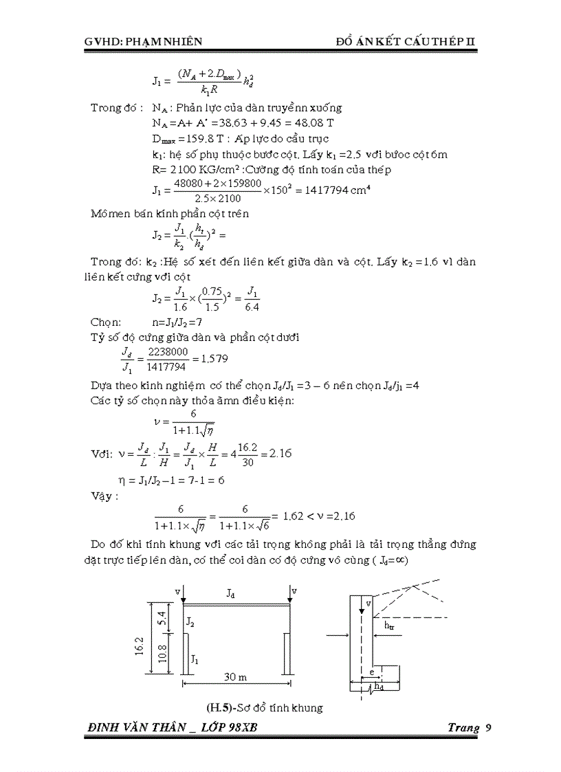 image for page Đồ án kết cấu thép II