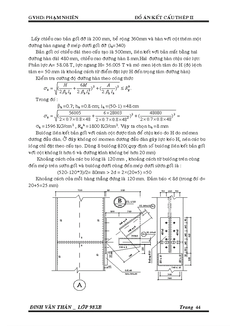 image for page Đồ án kết cấu thép II