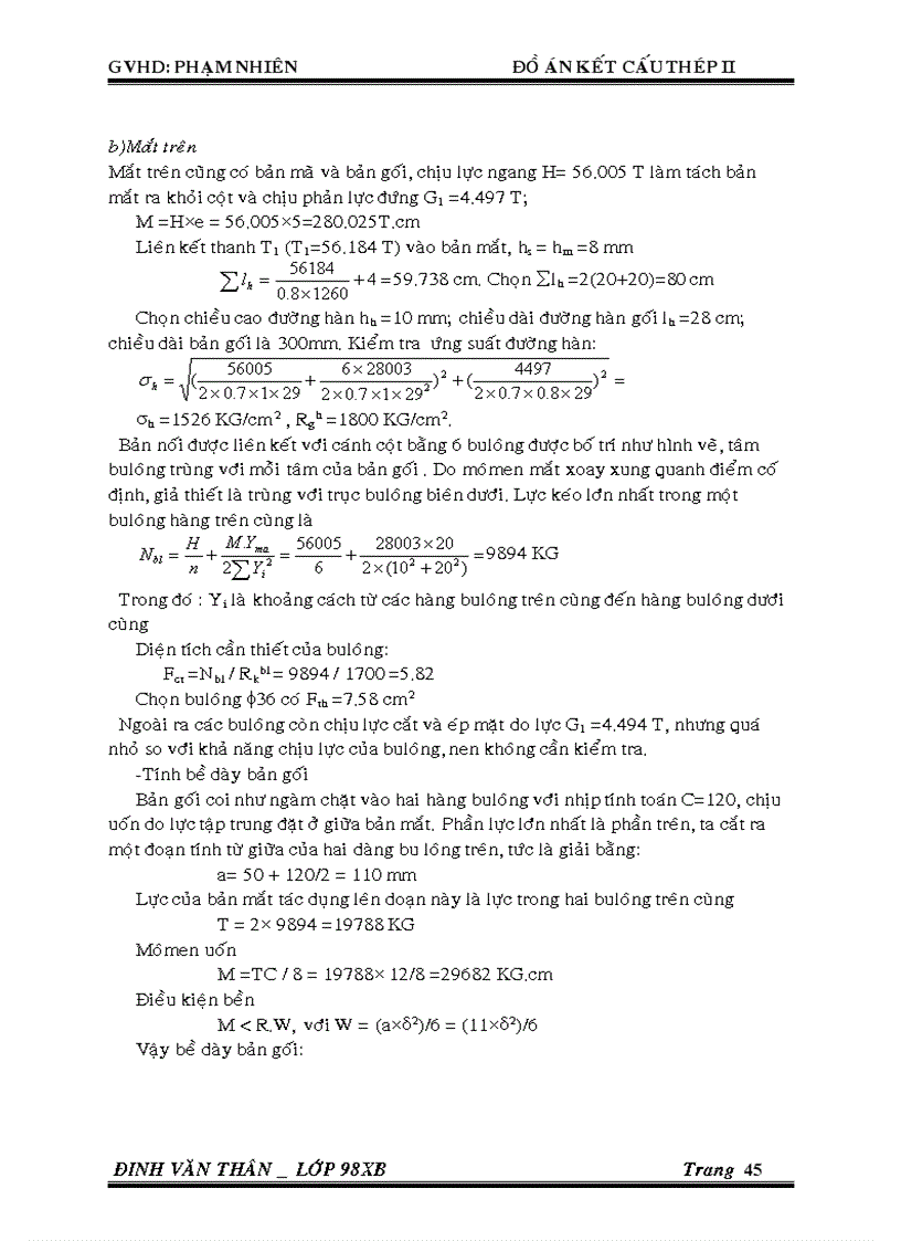 image for page Đồ án kết cấu thép II