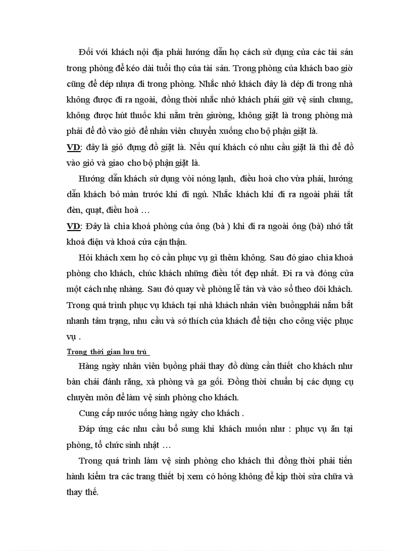 image for page Nghiệp vụ phục vụ buồng trong khách sạn