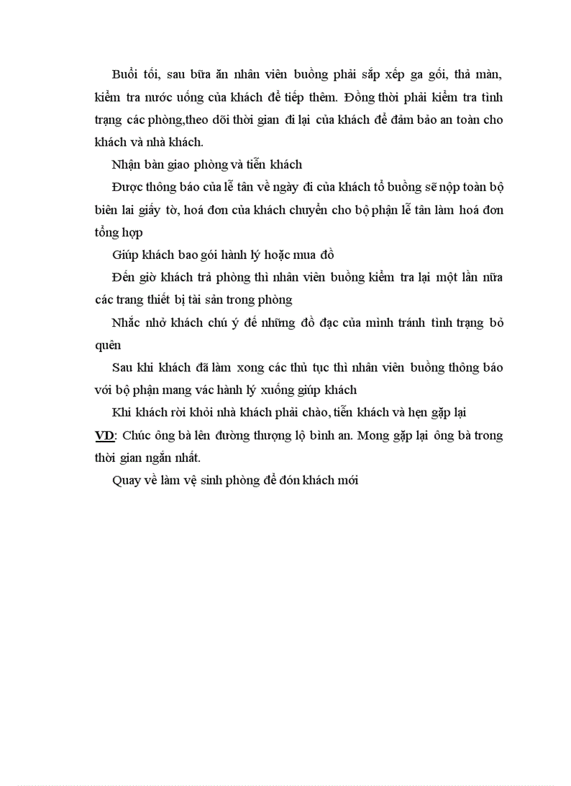 image for page Nghiệp vụ phục vụ buồng trong khách sạn