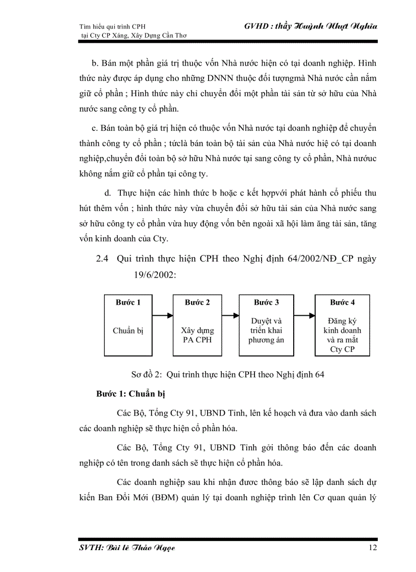 image for page Tìm hiểu qui trình cổ phần hóa doanh nghiệp nhà nước tại công ty cổ phần xáng xây dựng cần thơ