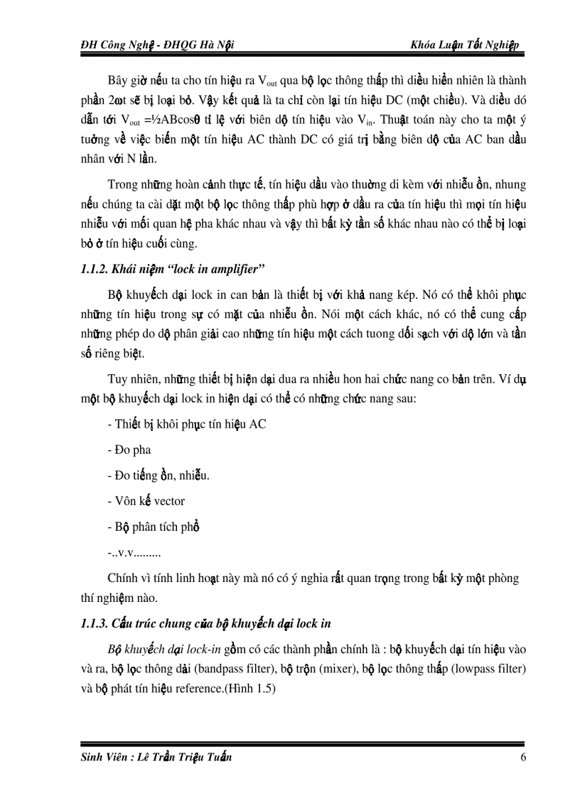 image for page Thiết kế chế tạo bộ khuếch đại Lock In số