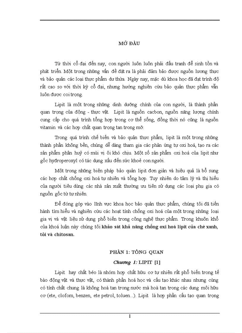 image for page Khảo sát khả năng chống oxi hoá lipit của chè xanh tỏi và chitosan