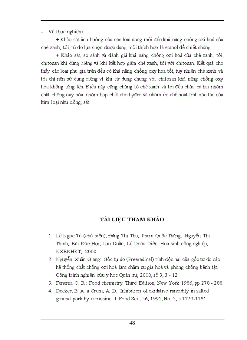 image for page Khảo sát khả năng chống oxi hoá lipit của chè xanh tỏi và chitosan