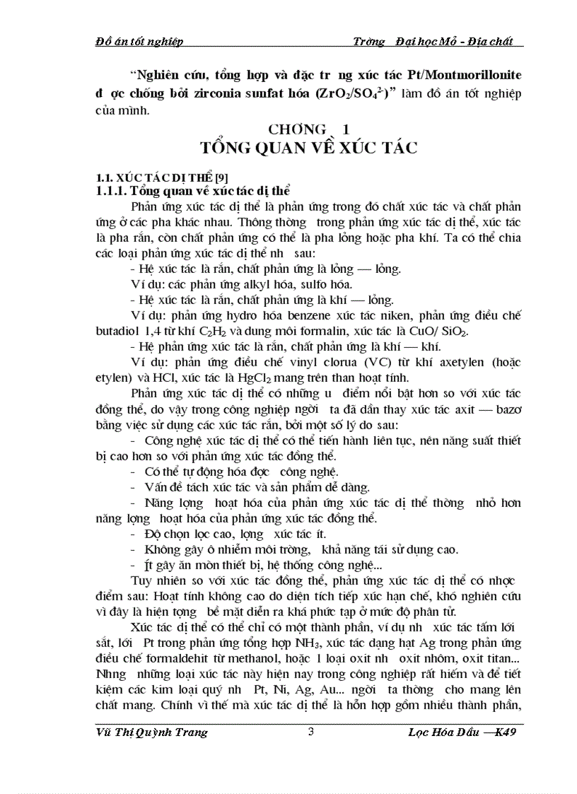 image for page Nghiên cứu tổng hợp và đặc trưng xúc tác Pt Montmorillonite được chống bởi zirconia sunfat hóa ZrO2 SO42