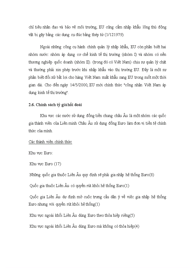 image for page Phân tích các công cụ điều chỉnh xuất nhập khẩu của EU và đề xuất hướng đi cho xuất khẩu Việt Nam