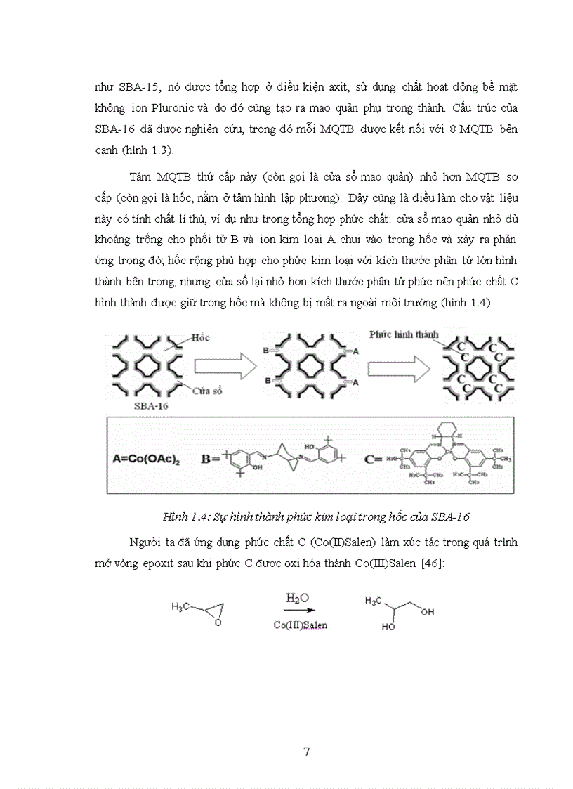 image for page Các phương pháp thực nghiệm vật liệu mao quản trung bình SBA 16 biến tính