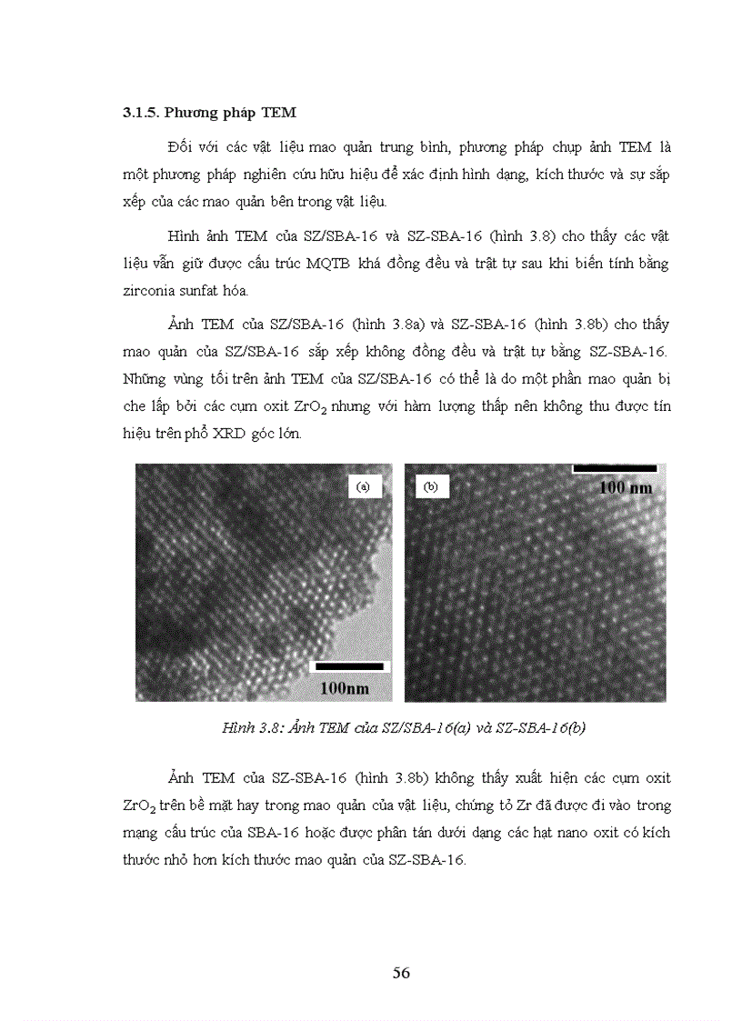 image for page Các phương pháp thực nghiệm vật liệu mao quản trung bình SBA 16 biến tính