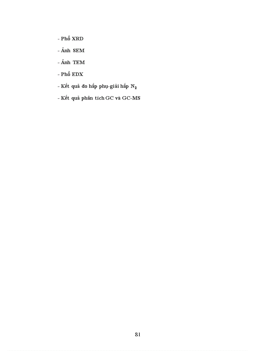 image for page Các phương pháp thực nghiệm vật liệu mao quản trung bình SBA 16 biến tính