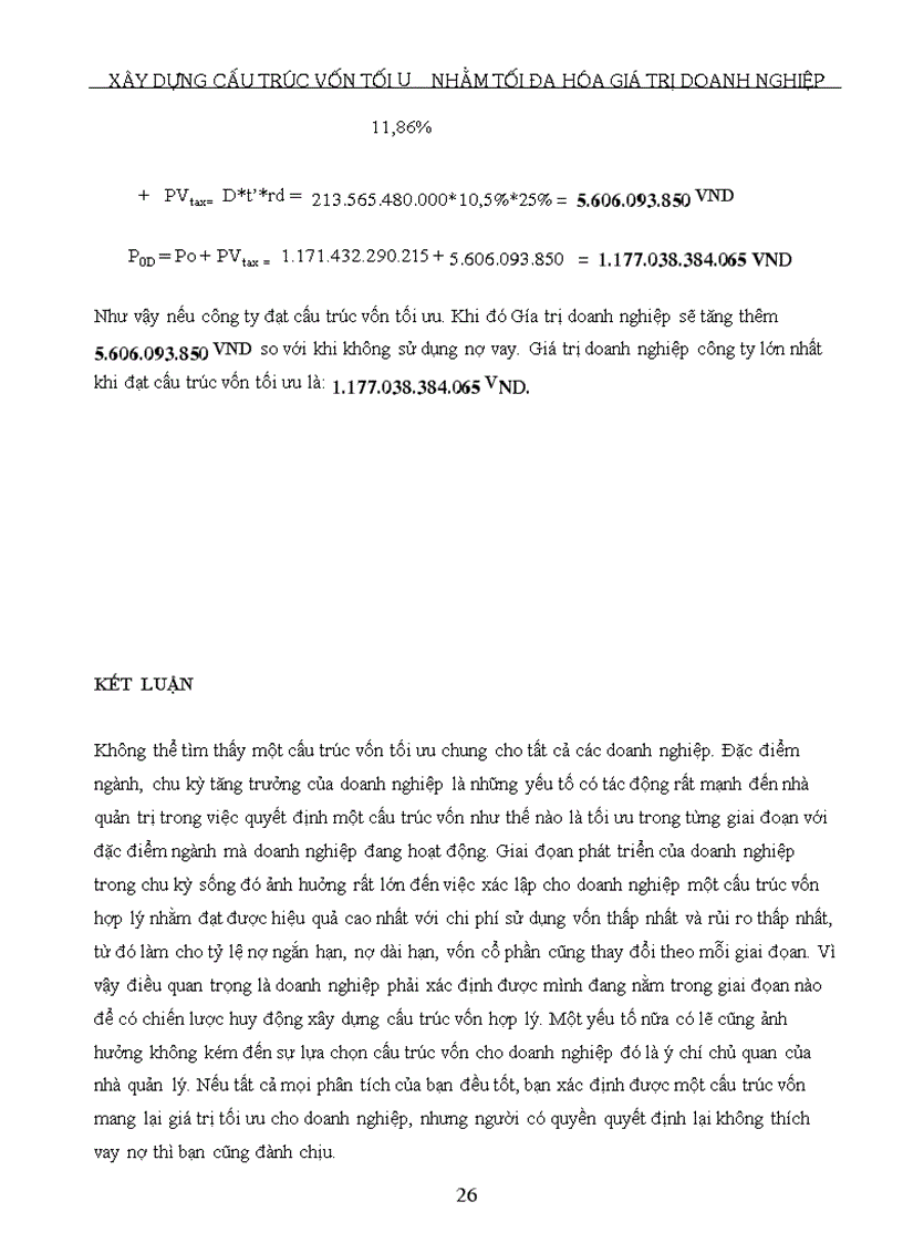 image for page Xây dựng cấu trúc vốn tối ưu nhằm tối đa hóa giá trị của doanh nghiệp tại Công ty Cổ phần Đầu tư Kinh doanh nhà