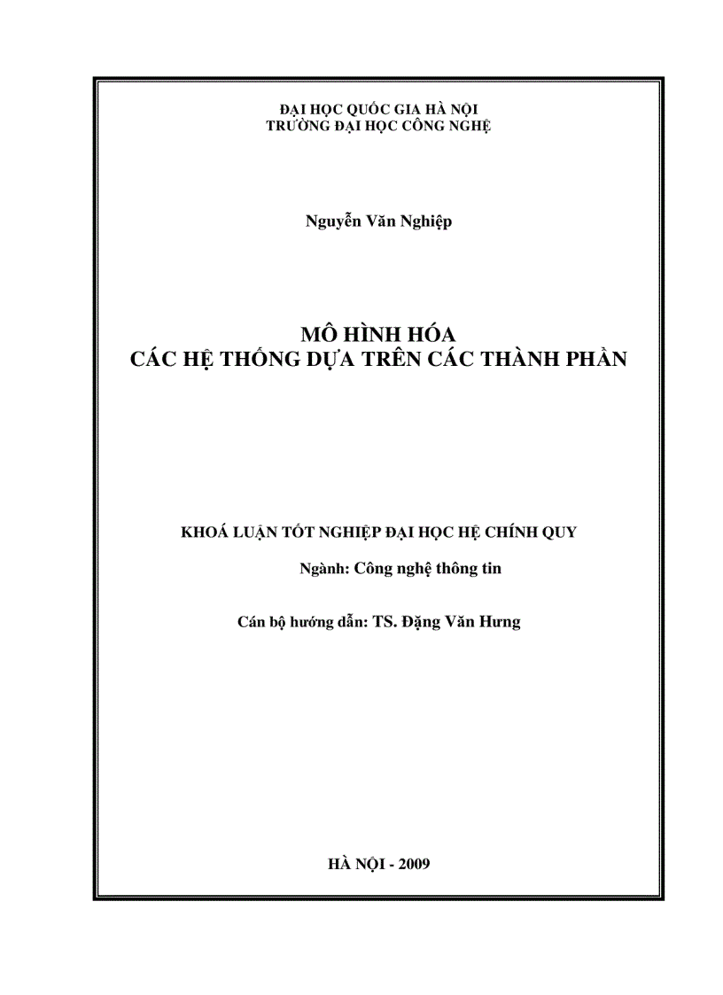 Mô hình hóa các hệ thống dựa trên các thành phần