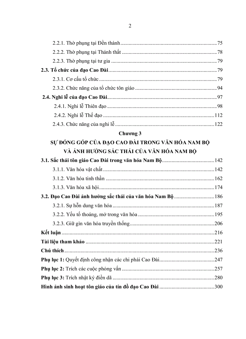 image for page Đời sống tôn giáo của tín đồ đạo Cao Đài trong bối cảnh văn hóa Nam Bộ Luận án tiến sỹ