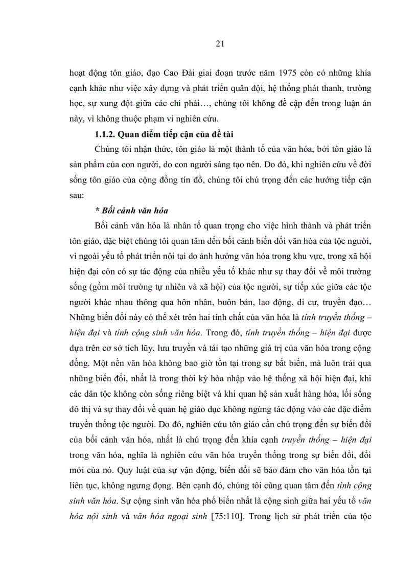 image for page Đời sống tôn giáo của tín đồ đạo Cao Đài trong bối cảnh văn hóa Nam Bộ Luận án tiến sỹ