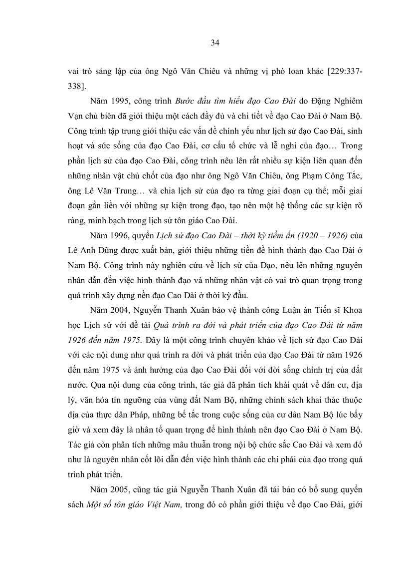image for page Đời sống tôn giáo của tín đồ đạo Cao Đài trong bối cảnh văn hóa Nam Bộ Luận án tiến sỹ
