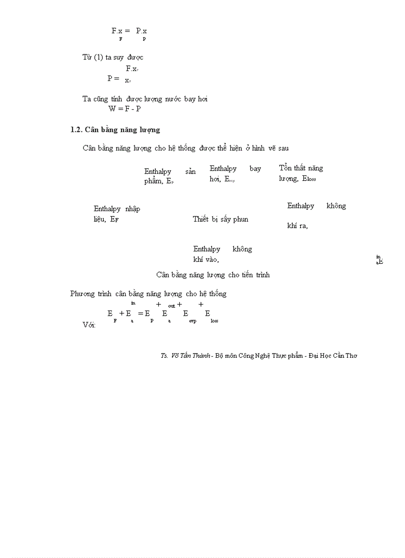 image for page Tính toán thiết bị sấy phun HD ĐỒ ÁN Kỹ thuật thực phẩm