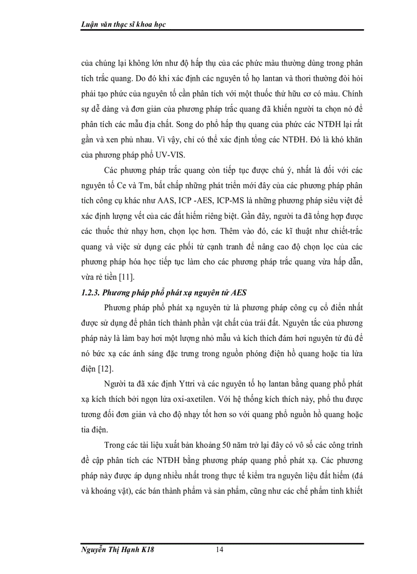 image for page Phân tích lượng nhỏ các nguyên tố đất hiếm trong lớp phủ pyrophotphat bằng phương pháp ICP MS