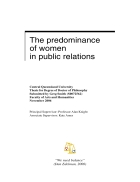 The predominance of women in public relations