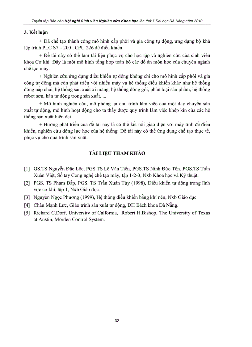 image for page Nghiên cứu chế tạo mô hình cáp phôi và gia công tự động điều khiển bằng PLC