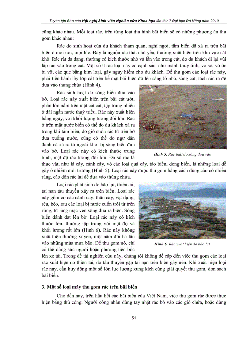 Rác trên bãi biển Đà Nẵng các nguyên lý thu gom và các cơ cấu máy thu gom rác