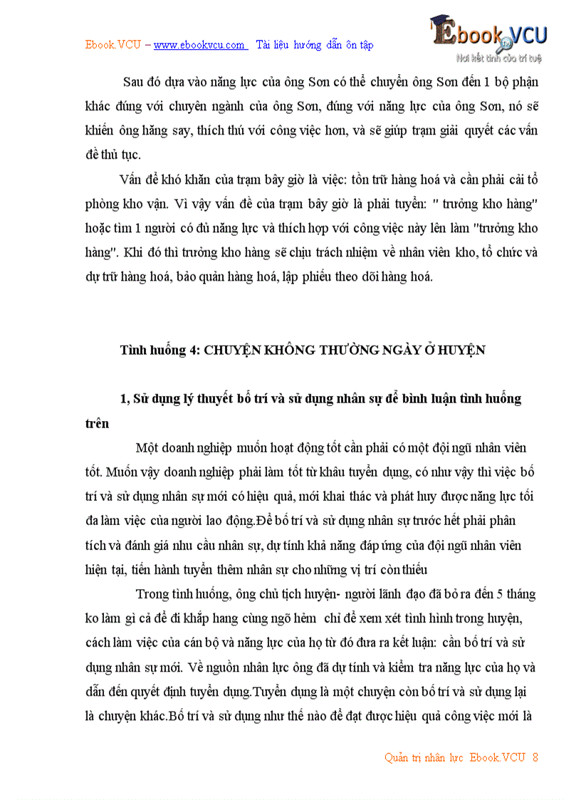 image for page Bài tập tình huống về quản trị nhân lực