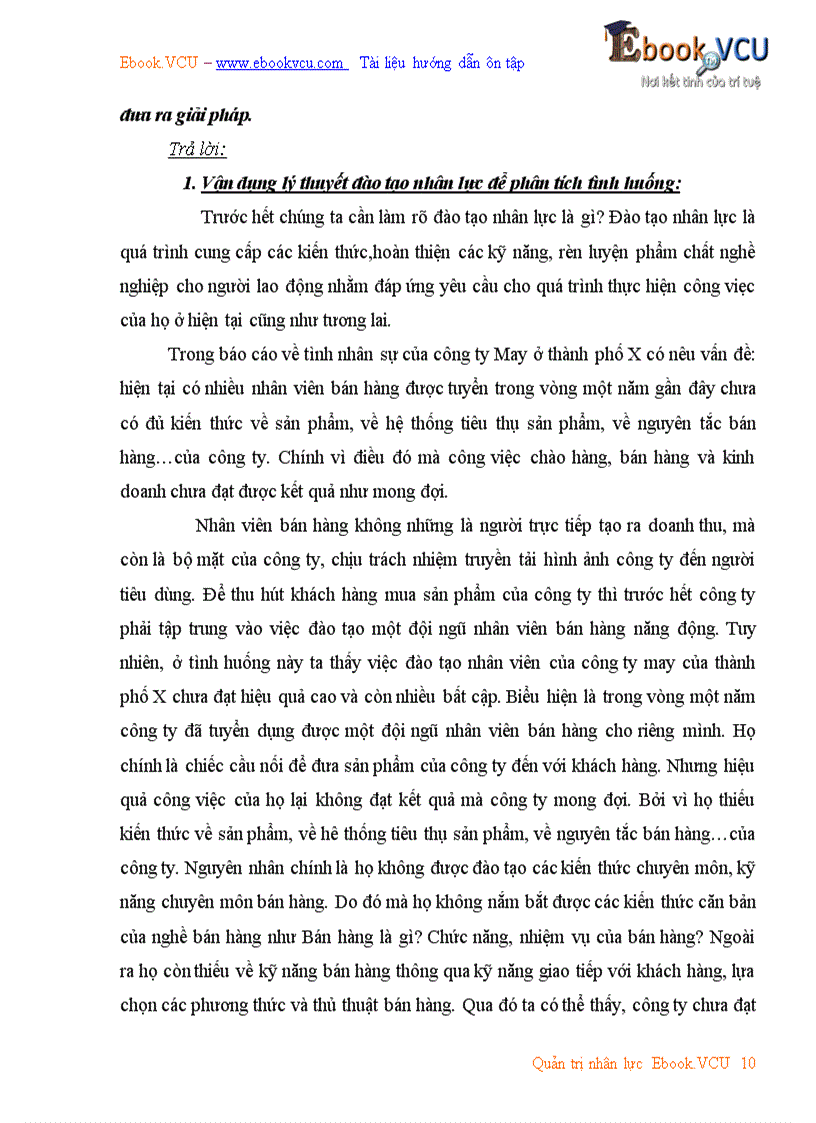 image for page Bài tập tình huống về quản trị nhân lực