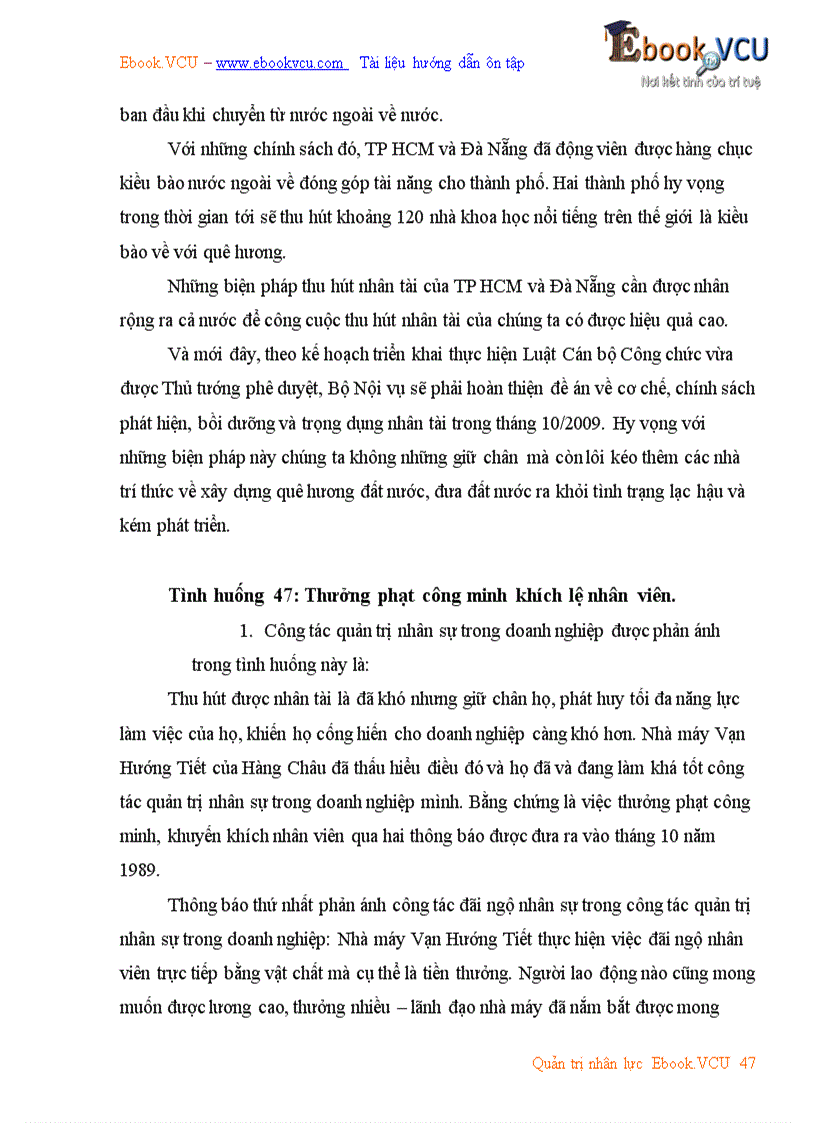 image for page Bài tập tình huống về quản trị nhân lực