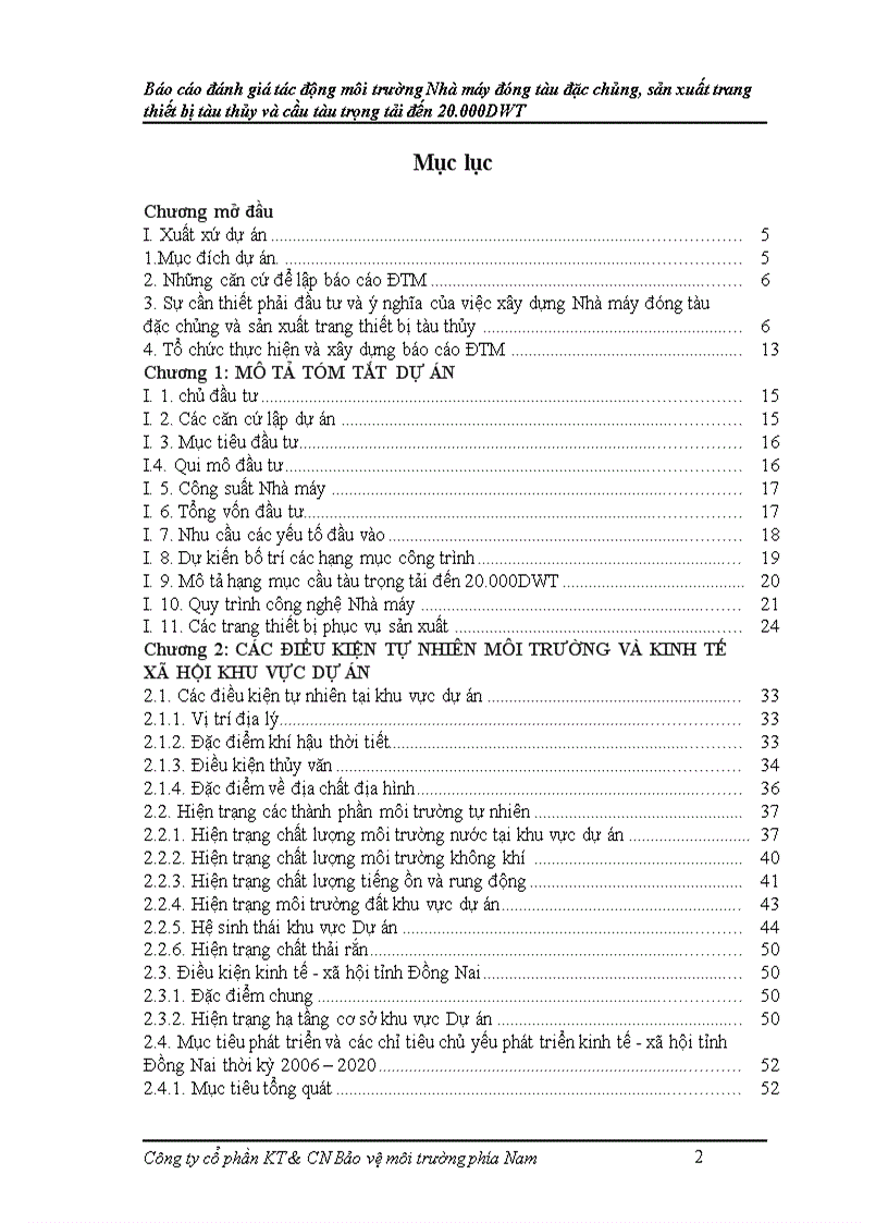 image for page Báo cáo đánh giá tác động môi trường Nhà máy đóng tàu đặc chủng sản xuất trang thiết bị tàu thủy và cầu tàu trọng tải đến 20 000DWT