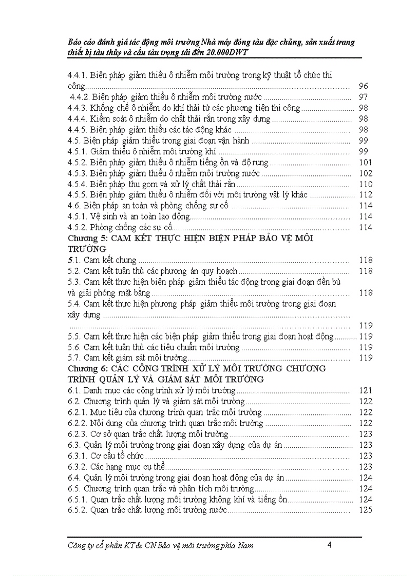 image for page Báo cáo đánh giá tác động môi trường Nhà máy đóng tàu đặc chủng sản xuất trang thiết bị tàu thủy và cầu tàu trọng tải đến 20 000DWT