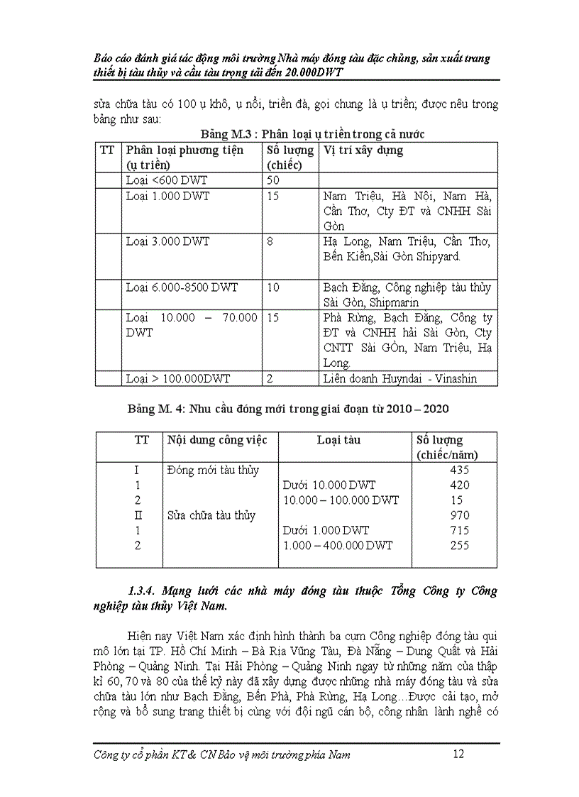image for page Báo cáo đánh giá tác động môi trường Nhà máy đóng tàu đặc chủng sản xuất trang thiết bị tàu thủy và cầu tàu trọng tải đến 20 000DWT