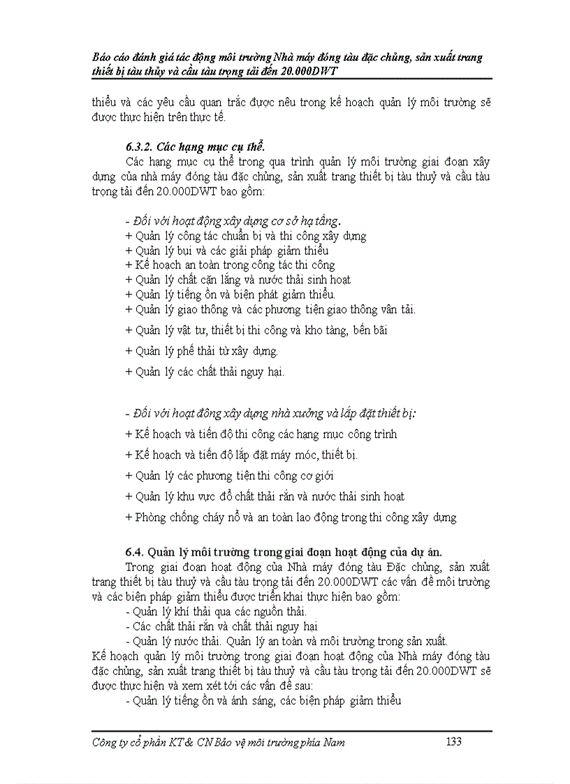 image for page Báo cáo đánh giá tác động môi trường Nhà máy đóng tàu đặc chủng sản xuất trang thiết bị tàu thủy và cầu tàu trọng tải đến 20 000DWT