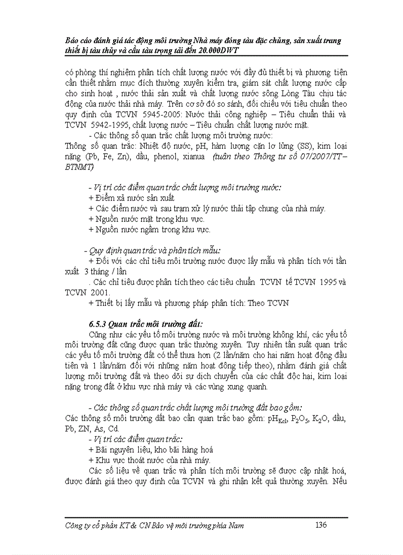 image for page Báo cáo đánh giá tác động môi trường Nhà máy đóng tàu đặc chủng sản xuất trang thiết bị tàu thủy và cầu tàu trọng tải đến 20 000DWT