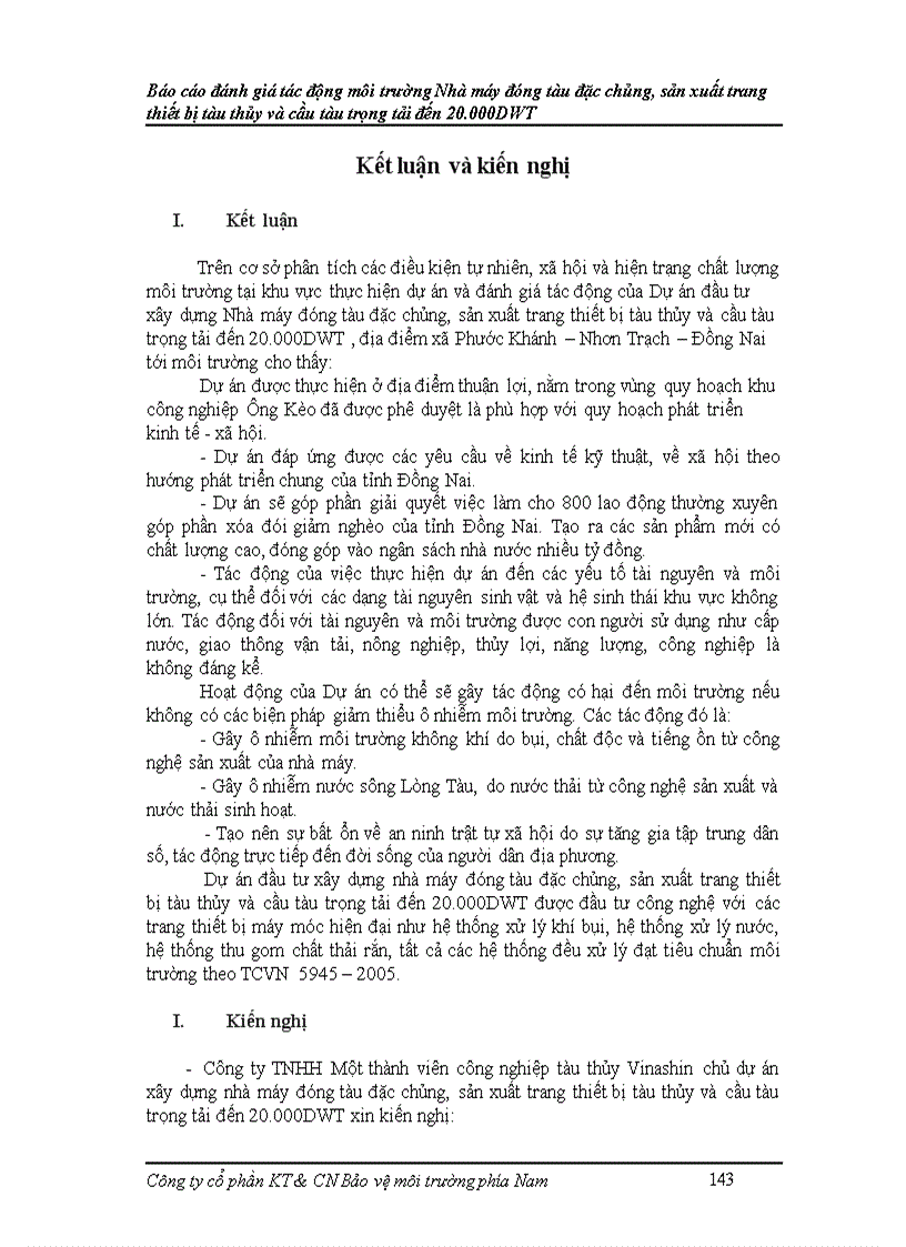 image for page Báo cáo đánh giá tác động môi trường Nhà máy đóng tàu đặc chủng sản xuất trang thiết bị tàu thủy và cầu tàu trọng tải đến 20 000DWT