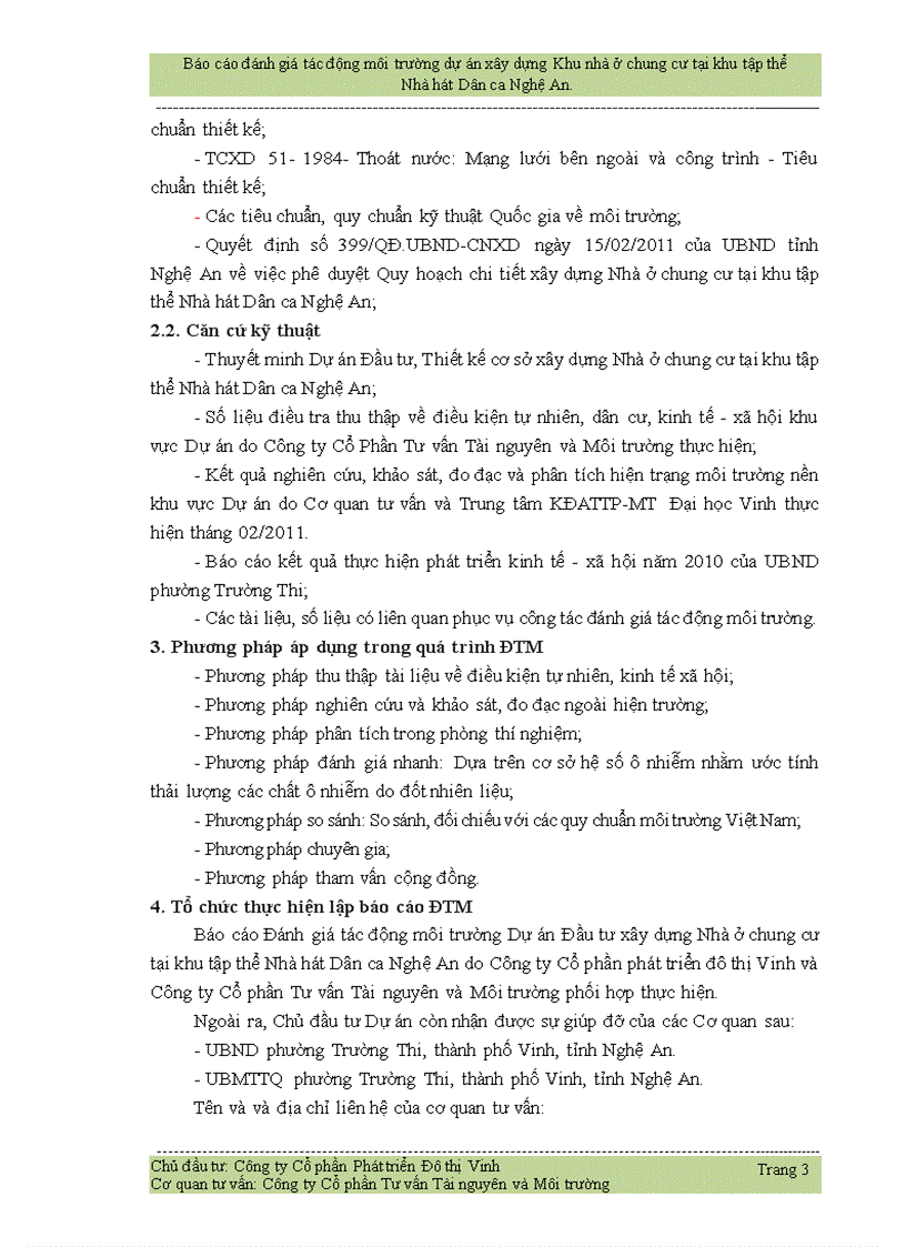 image for page Báo cáo đánh giá tác động môi trường dự án xây dựng Khu nhà ở chung cư tại khu tập thể Nhà hát Dân ca Nghệ An 83trang
