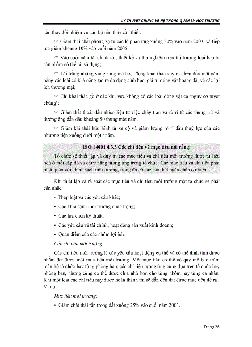 image for page Lý thuyết chung về hệ thống quản lý môi trường